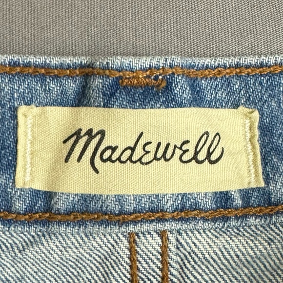 Madewell shorts women 27 100% cotton high waist light wash relaxed denim blue - Picture 5 of 11
